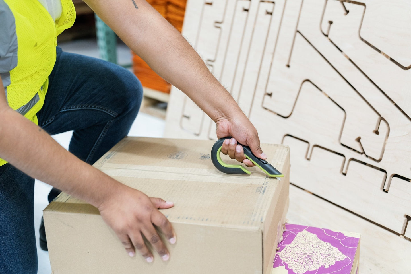Taglierino retrattile automatico per cartone